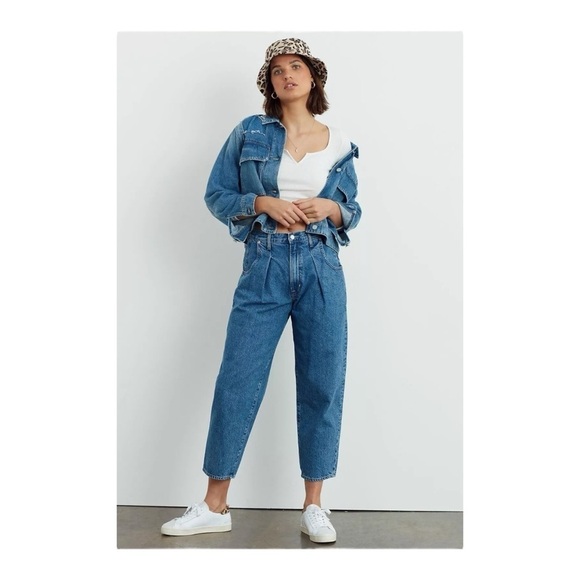 EDWIN Blake Ultra High-Rise Relaxed Pleated Jeans in Aberdeen NWT - Picture 7 of 7